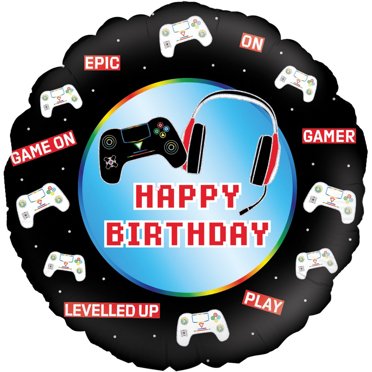 18" Galaxy Controller Birthday Foil Balloon