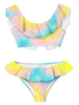 Tie Dye Surf at Noon & Dawn Ruffle Bikini