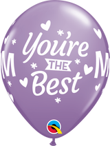 Mom You're The Best Latex Balloon 11"