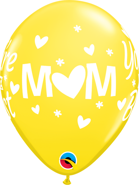 Mom You're The Best Latex Balloon 11"