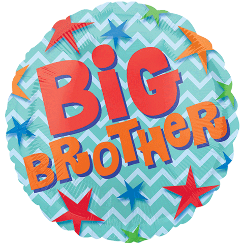 Big Brother Stars Foil Balloon 18"