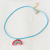 Rainbow Glitter Necklace