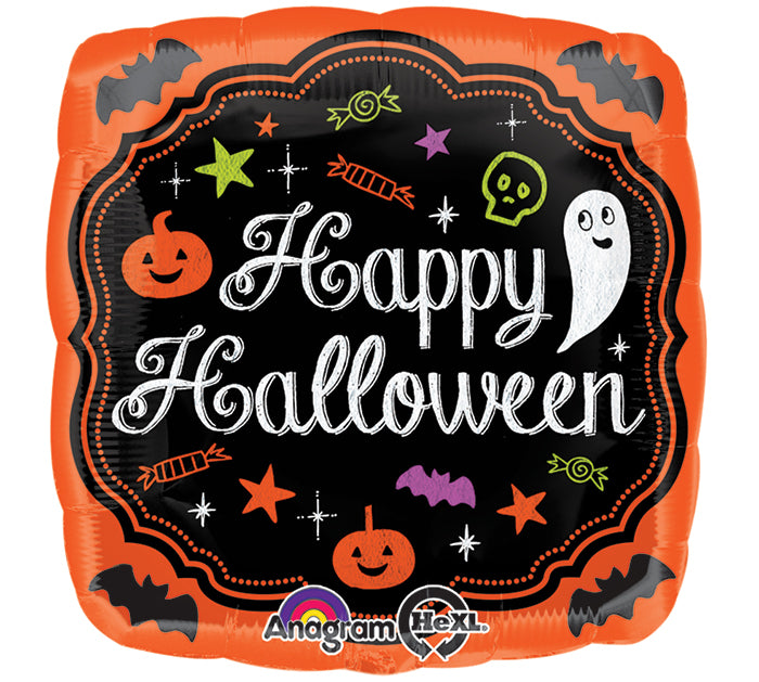 Halloween Chalkboard Foil Balloon 18"