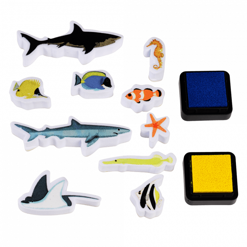 Ocean Set Of Mini Stamps