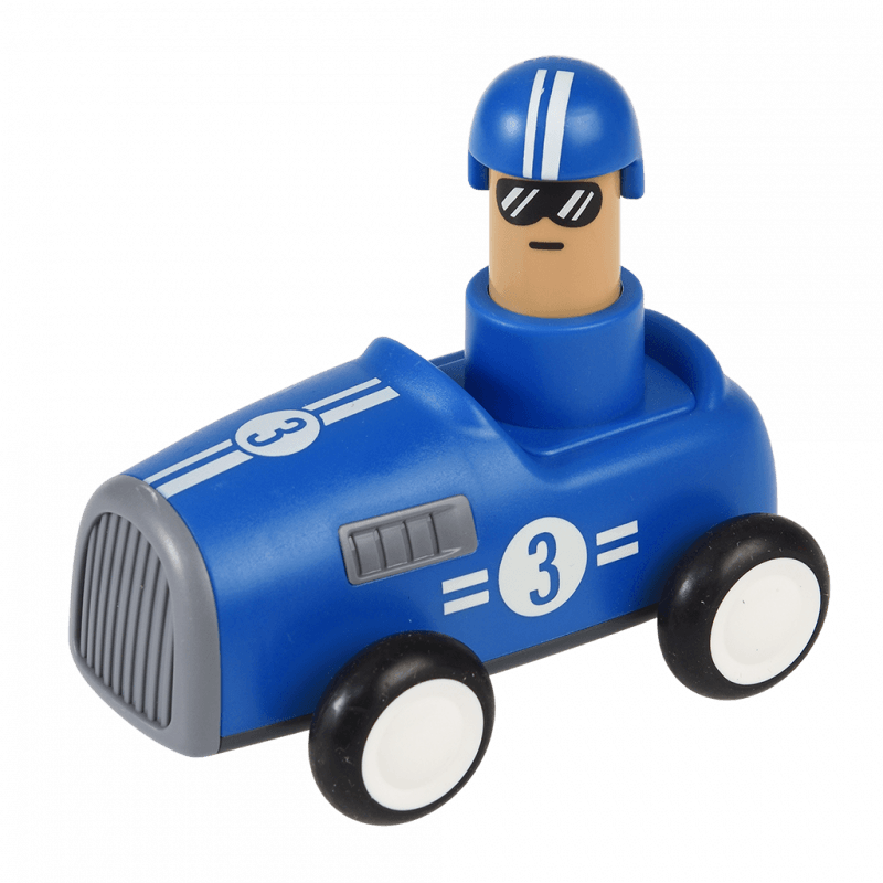 Push Down Action Racing Car Blue