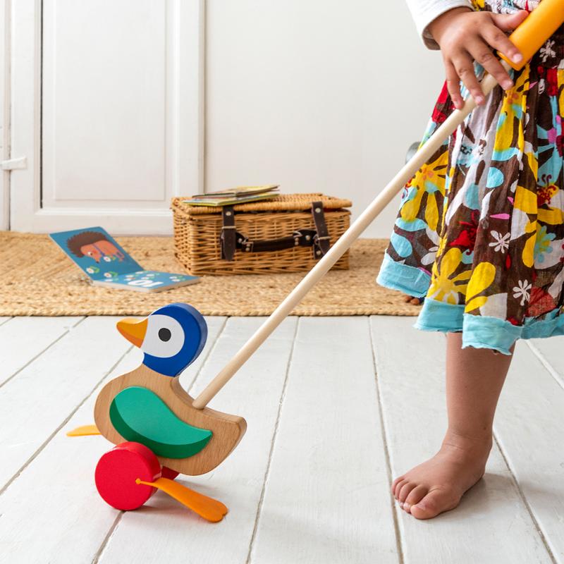 Wooden push along toy - Duck