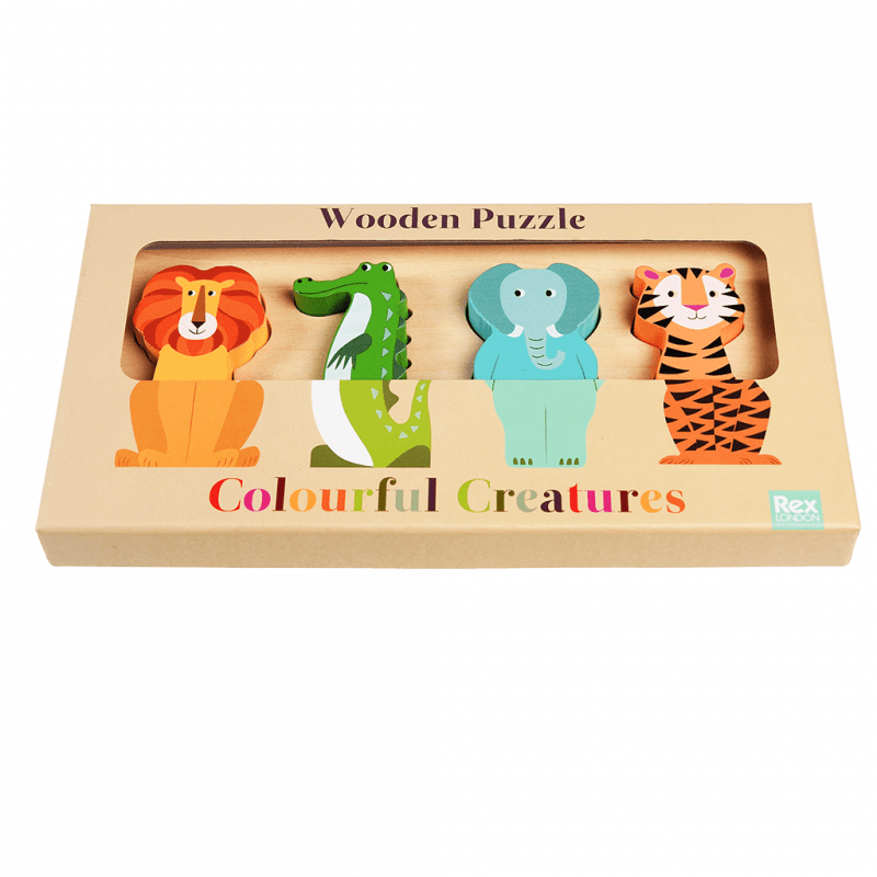 Wooden puzzle - Colourful Creatures