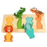 Wooden puzzle - Colourful Creatures