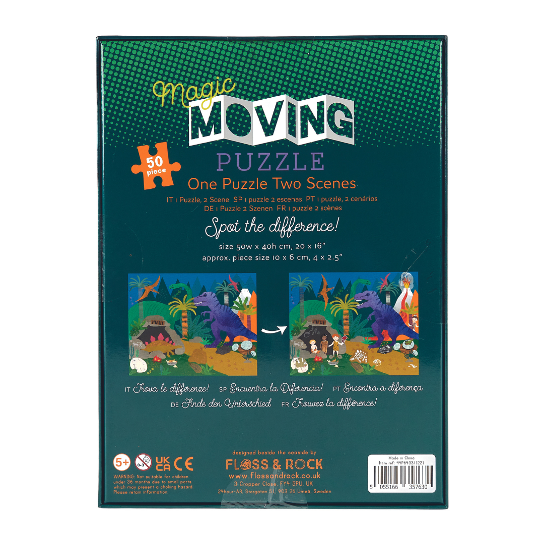 50 Piece Magic Moving puzzle - Dinosaur