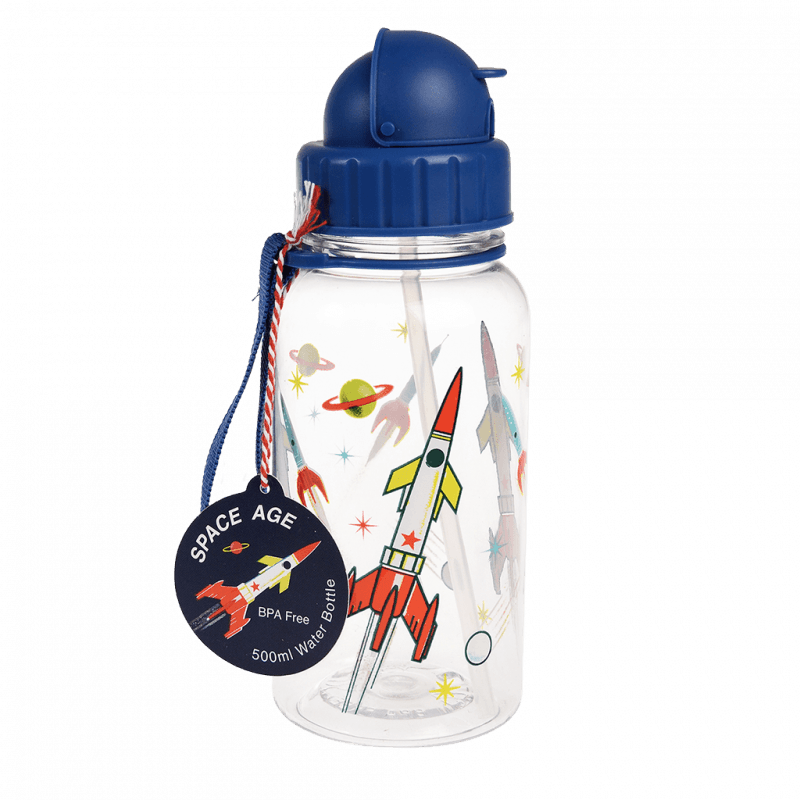 Clear Space Age Kids Water Bottle 500ml