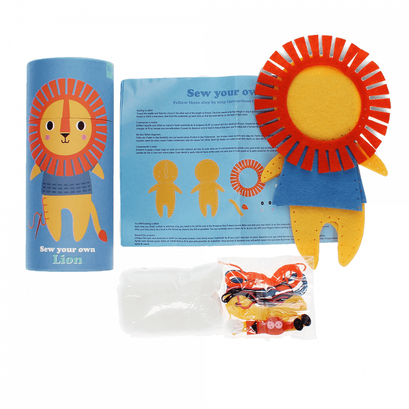 Felt craft kit - sew your own lion
