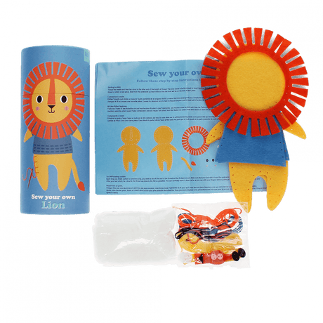 Felt craft kit - sew your own lion