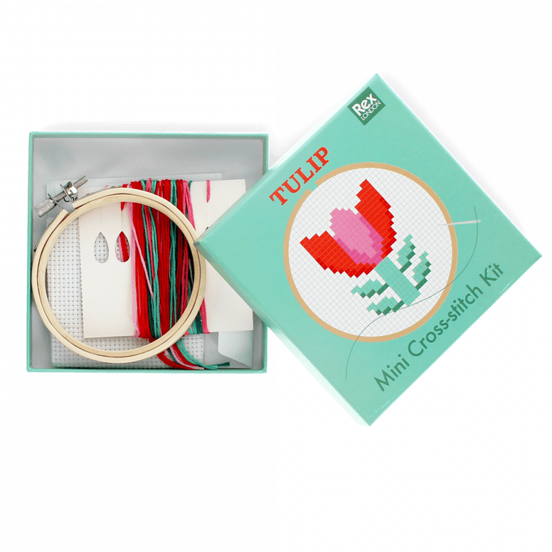 Mini cross-stitch kit - Tulip