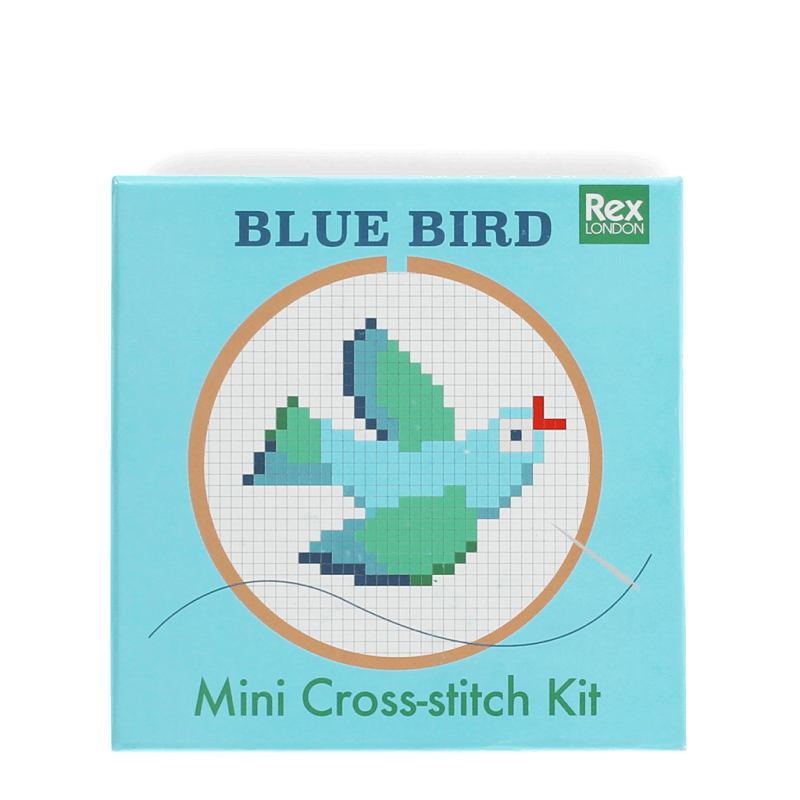 Mini cross-stitch kit - Blue bird