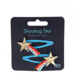 Glitter hair clips (set of 2) - Shooting Star