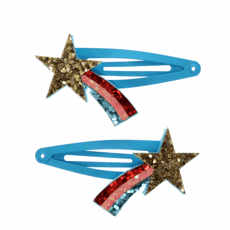 Glitter hair clips (set of 2) - Shooting Star