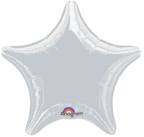 Silver Star Foil Balloon Anagram 18"