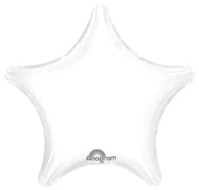 White Star Foil Balloon Anagram 18"