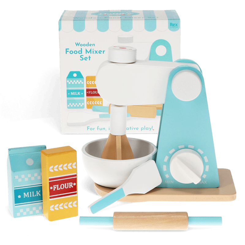 Wooden toy Mixer playset