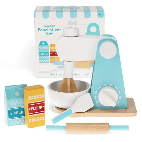 Wooden toy Mixer playset