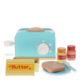 Wooden toy toaster playset