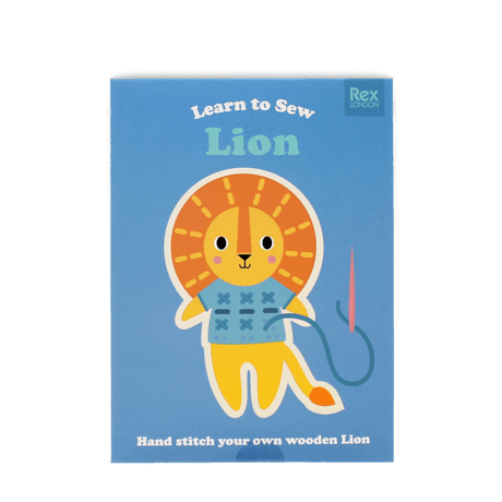 Learn to sew wooden hand-stitch set - Lion