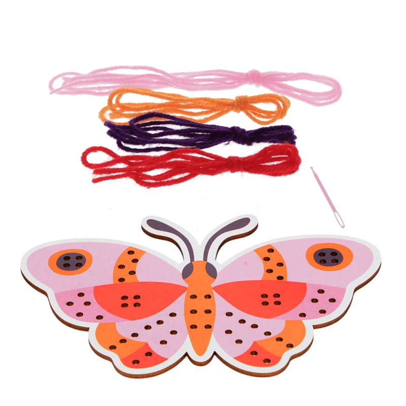 Learn to sew wooden hand-stitch set - Butterfly