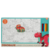 Large colouring poster with pencils - Baby Dinos