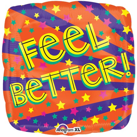 21" Junior Shape Feel Better Burst & Stars Balloon