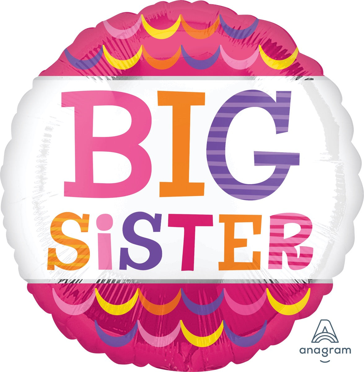 Big Sister Scallops Foil Balloon 18"