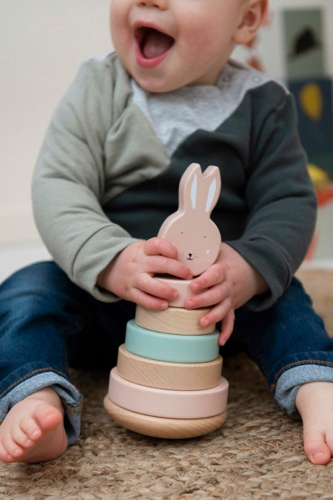 Wooden stacking toy - Mrs. Rabbit