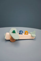 Wooden animal airplane
