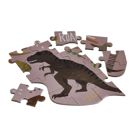 80 Piece Dino Shaped  Jigsaw with Shaped Box - DINOSAUR