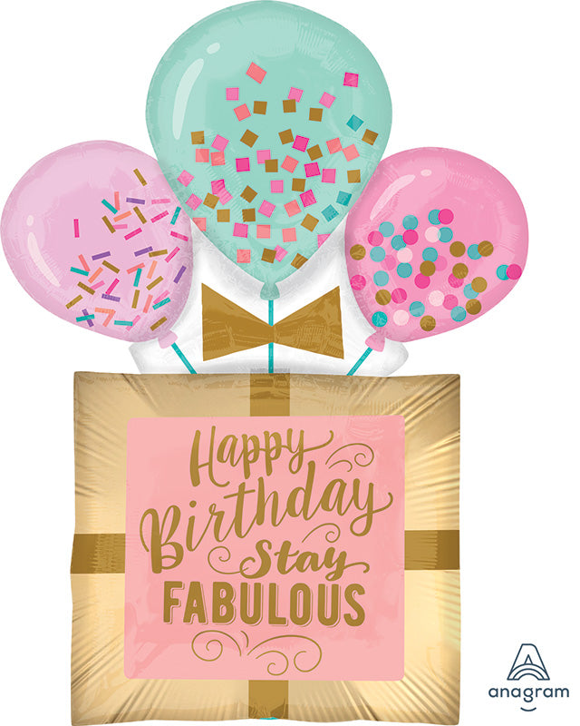 Jumbo Fabulous Birthday Gift Foil Balloon 32"