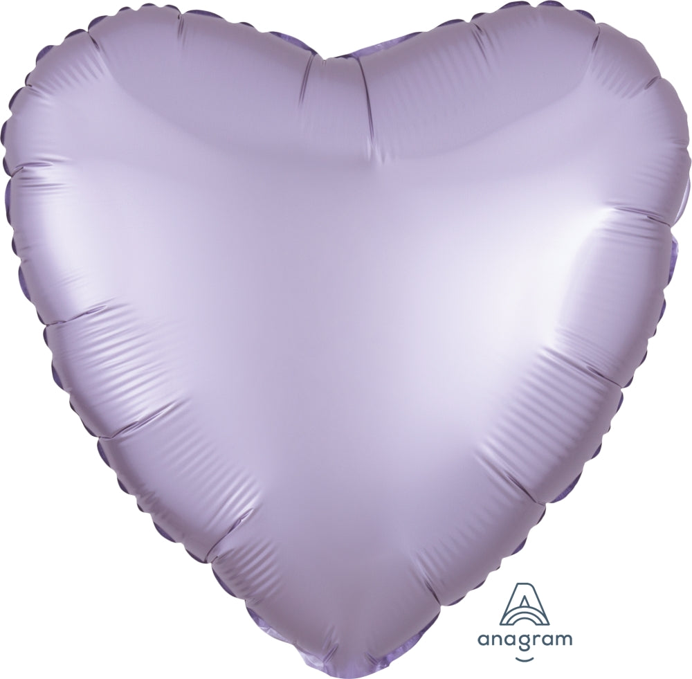 Heart Balloon Satin Luxe Pastel Lilac 18"