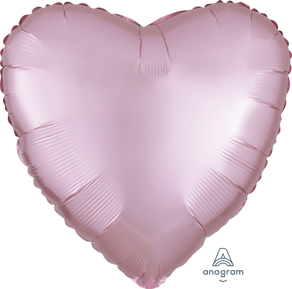 18" Heart Balloon Satin Luxe Pastel Pink