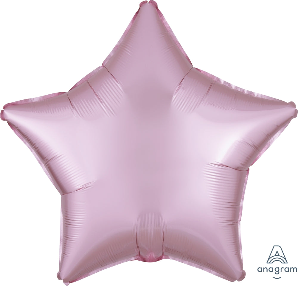 Star Satin Luxe Pastel Pink Foil Balloon 18"