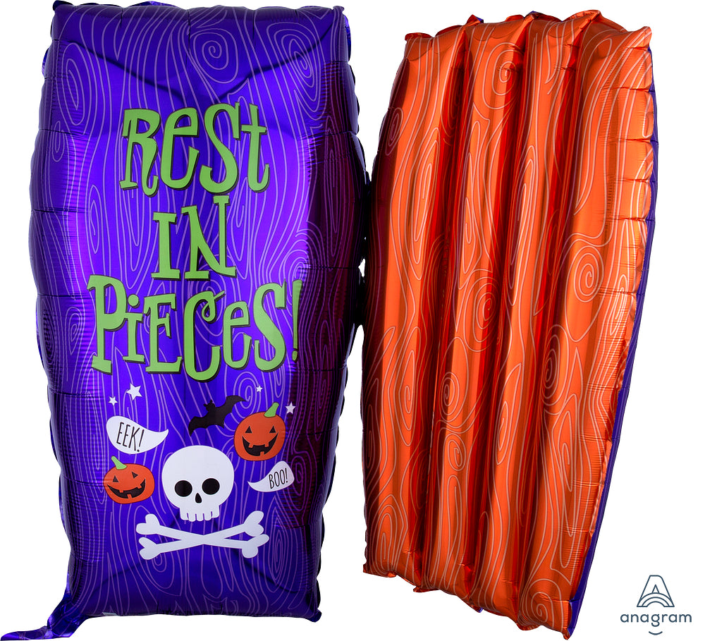 Open Coffin 2 Sided Design Foil Balloon 31"