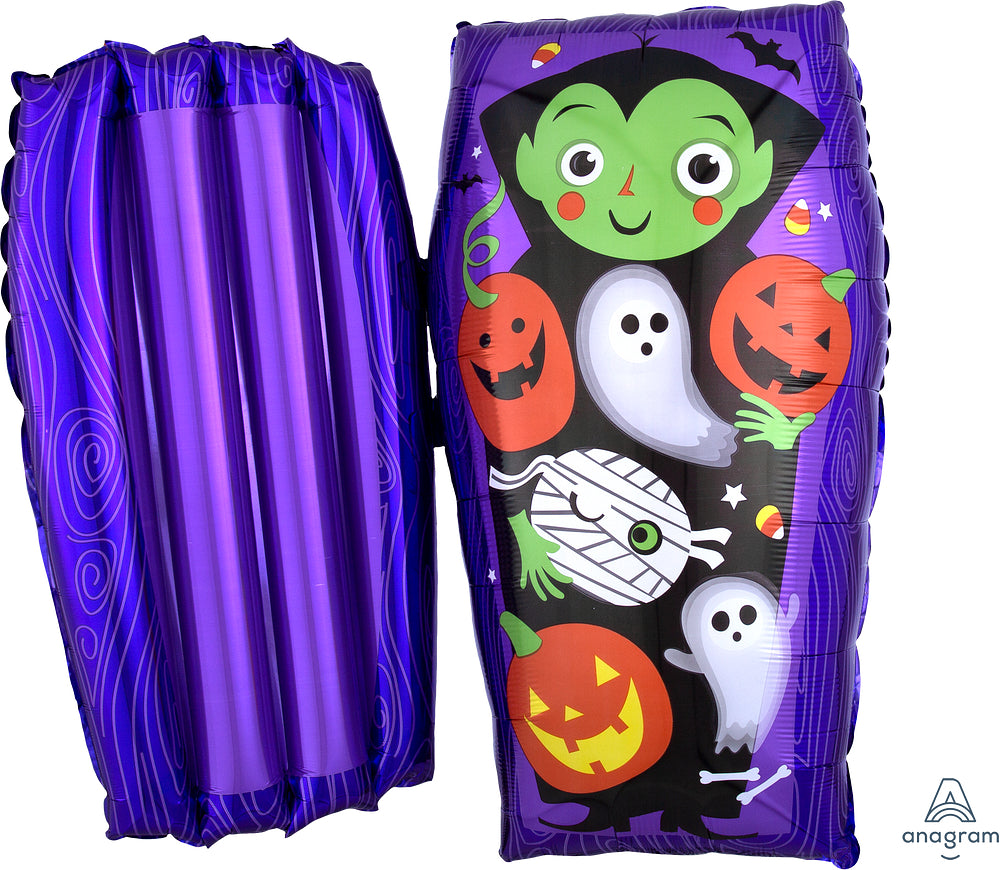 Open Coffin 2 Sided Design Foil Balloon 31"