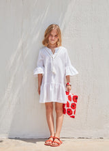 WHITE KAFTAN DRESS