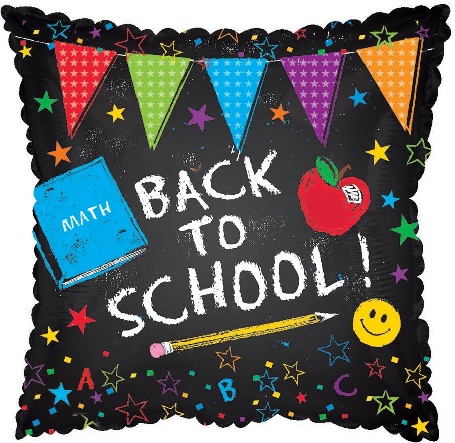 Back to School Pennants Foil Balloon 18"