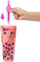 Mango Muchi Barbie Pop Reveal Bubble Tea Series Doll & Accessories with Fashion Doll & Pet, 8 Surprises