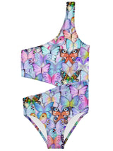 1000 Butterflies Side Cut Swimsuit