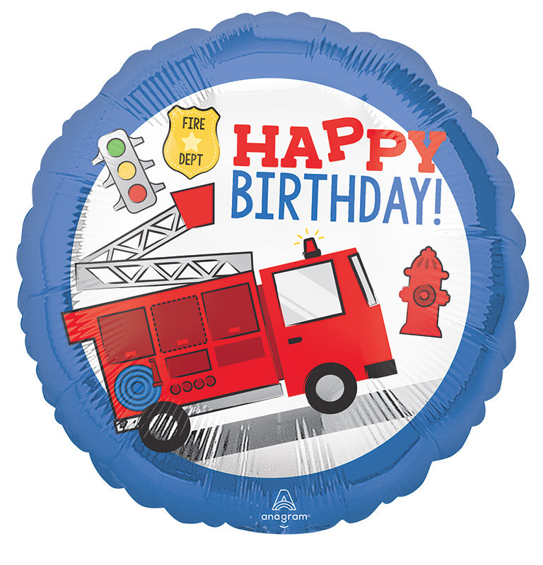 18" First Responder Happy Birthday Foil Balloon