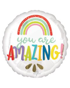 18" You Are Amazing Rainbow Foil Balloon