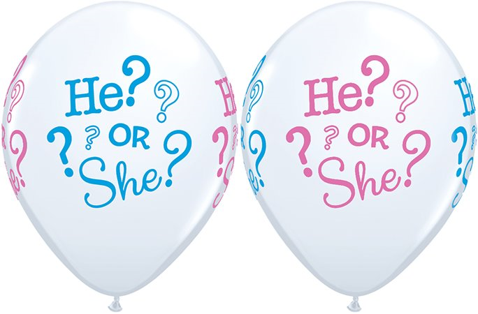 He Or She 11" Latex balloon