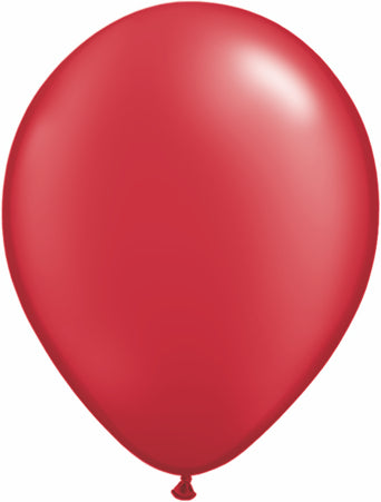 Pearl Ruby Red Latex Balloon 11"