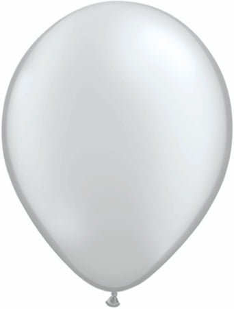 Silver Latex Balloon 11"