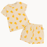 Shell and Shoreline T-Shirt And Short Set - Yellow Beach Hut