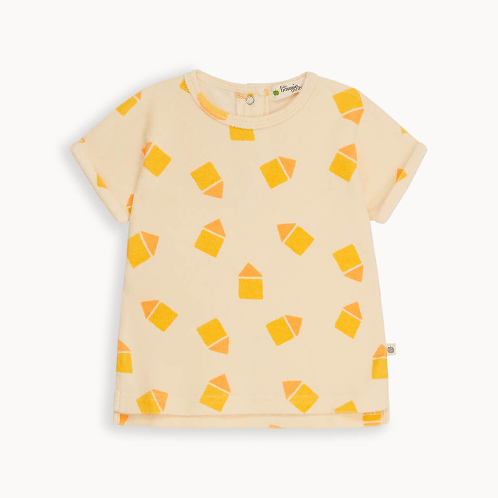 Shell and Shoreline T-Shirt And Short Set - Yellow Beach Hut